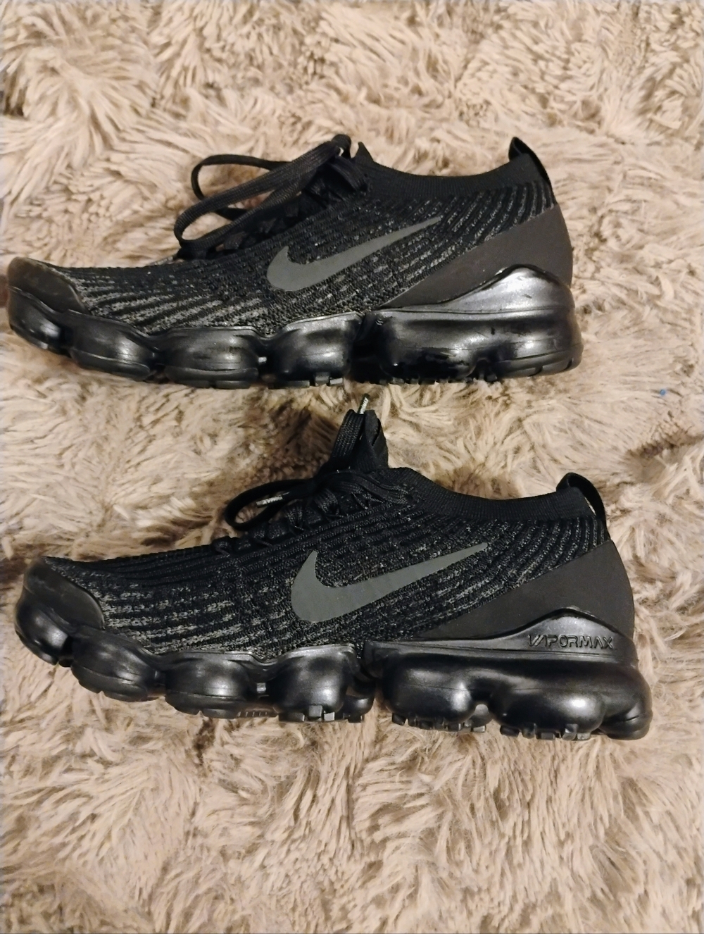 Black Nike Air Vapor Max Flyknit 3 Sneakers